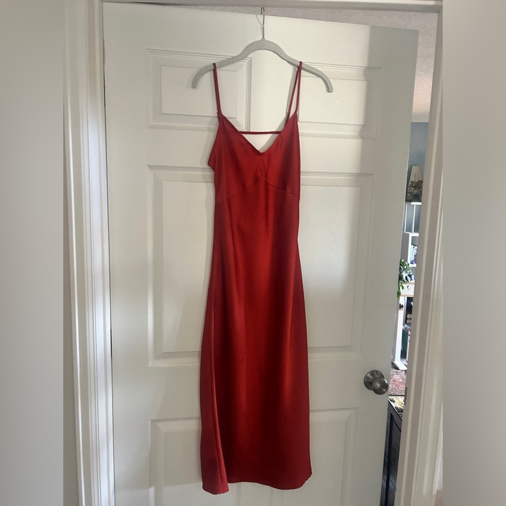 Free People Intimately Maxi Dress Textured Burnt Red Dress